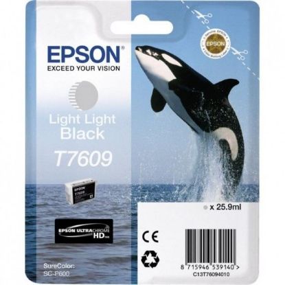 Изображение Картридж cтруменевий Epson T7609 Light Light Black для SureColor SC-P600  (C13T76094010)