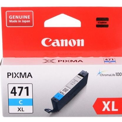Изображение Картридж cтруменевий Canon CLI-471C XL PIXMA MG5740, MG6840 Cyan (0347C001)