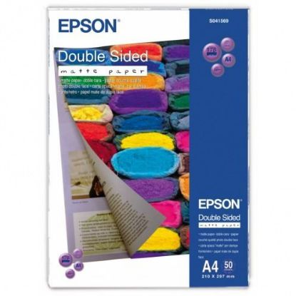 Изображение Папір A4 Epson Double-Sided Matte Paper, 50 арк, 178 г/м2 (C13S041569)