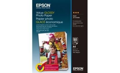 Зображення Фотопапір A4 Epson Value Glossy Photo Paper, 50 арк, 183 г/м2 (C13S400036)