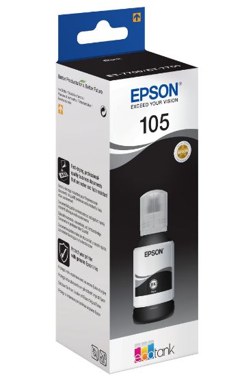Зображення Контейнер з чорнилом Epson 105  Black для EcoTank (C13T00Q140)