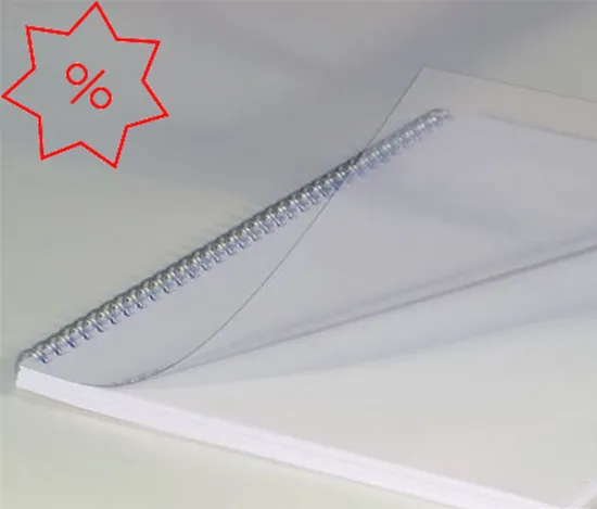 Изображение Обложки пластиковые для переплета биндером Bindmark А4