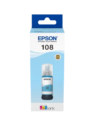 Изображение Контейнер з чорнилом  Epson 108 Light Cyan (C13T09C54A)