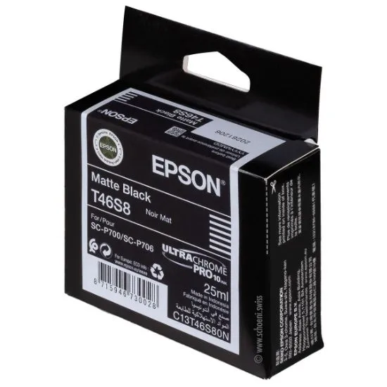 Изображение Картридж cтруменевий Epson Singlepack T46S8 Matte Black для SureColor SC-P700, 25 мл (C13T46S80N)